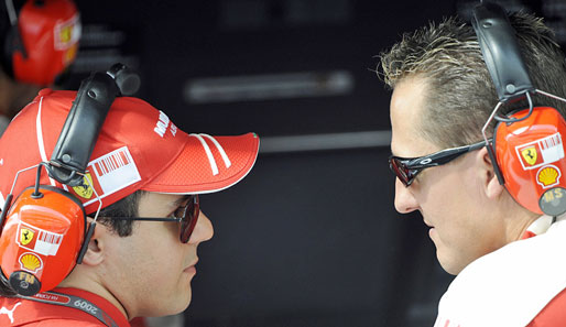 Ein Bild aus alten Zeiten: Doch bis heute sind Massa (l.) und Schumacher privat gute Freunde