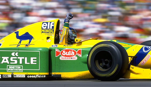 Michael Schumacher stand in der Saison 1993 neunmal auf dem Podium