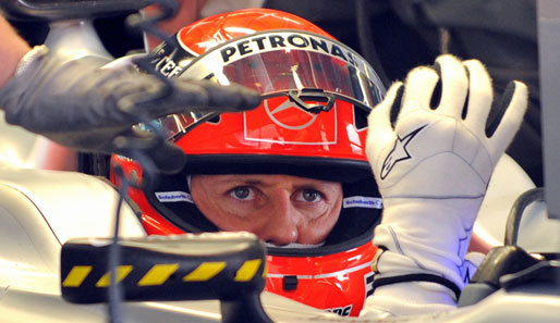 Michael Schumacher startet beim Grands Prix in Shanghai nur von Platz neun