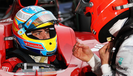 Michael Schumacher wurde nach seinem Überholmanöver gegen Alonso bestraft