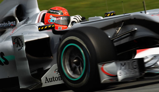 Michael Schumacher landete beim Training zum spanien-GP auf dem dritten Rang
