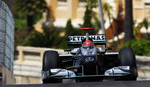 Michael Schumacher landete beim freien Training in Monaco auf Platz fünf