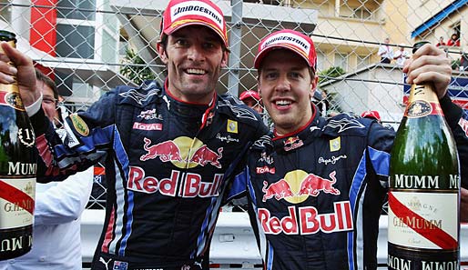 Allen Grund zur Freude hatten Mark Webber (l.) und Sebastian Vettel nach Red Bulls Doppelsieg