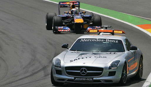 Sebastian Vettel verlor seine Führung in Valencia auch durch die Safety-Car-Phase nicht