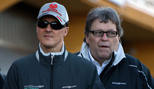 Norbert Haug (r.) steht immer noch hinter Michael Schumacher