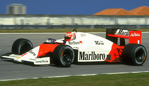 Niki Lauda war 1985 in einem McLaren mit TAG Porsche-Motor unterwegs