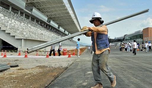 Die Rennstrecke in Südkorea ist noch immer noch 100-prozentig fertiggestellt