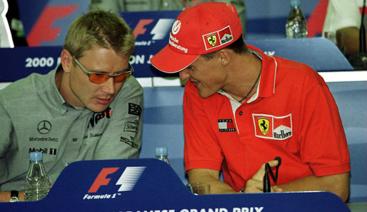 Waren nur auf der Rennpiste Rivalen: Mika Häkkinen und Michael Schumacher