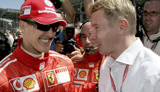 Bilder wie dieses erweckten immer den Eindruck, Schumacher und Häkkinen verstünden sich gut