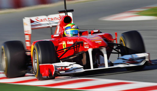 Felipe Massa fuhr im Ferrari bei den Tests in Barcelona Wochenbestzeit