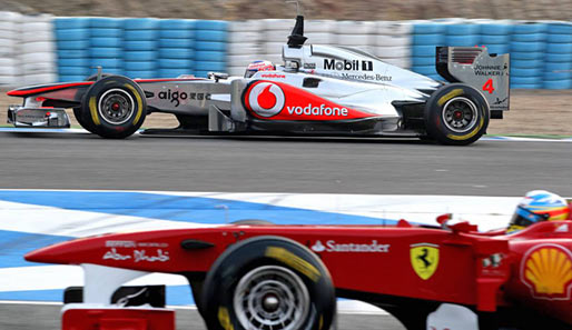 Ferrari machte bei den Tests den stärksten Eindruck, McLaren hatte Probleme