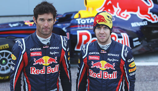 Teamkollegen bei Red Bull: Mark Webber (l.) und Sebastian Vettel