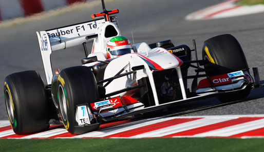 Sauber-Pilot Sergio Perez schockte die Konkurrenz mit einer Bestzeit, die keine war