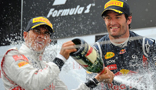 Lewis Hamilton und Mark Webber belegen im Driver-Ranking die Plätze eins und zwei