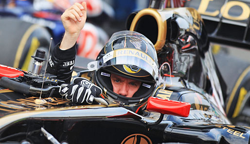 Nick Heidfeld wurde in seinem zweiten Rennen im Lotus-Renault Dritter