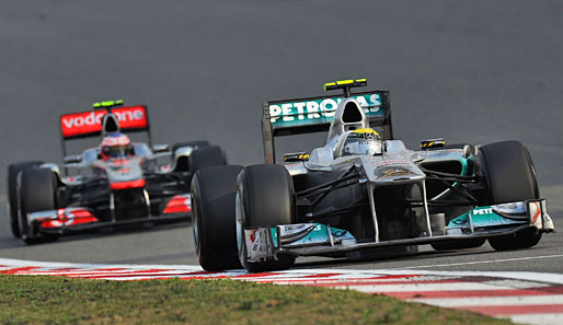 Nico Rosberg wurde beim China-GP Fünfter hinter Jenson Button im McLaren