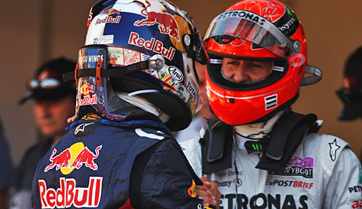 Zwei Deutsche mit völlig unterschiedlichen Rennen in Valencia: Vettel (l.) und Schumacher