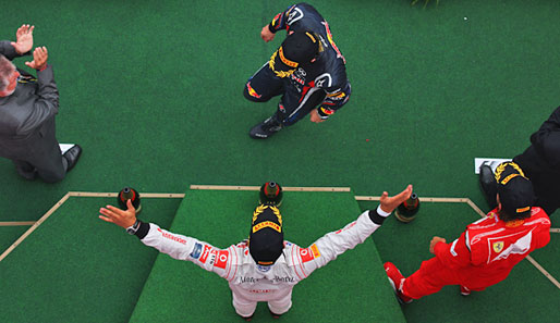 Auf dem Nürburgring gewann Lewis Hamilton vor Fernando Alonso und Mark Webber