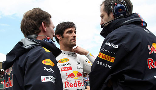 Mark Webber wurde von Red Bull in den letzten Runden in Silverstone zurück gepfiffen