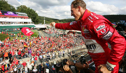 Michael Schumacher feiert in Spa sein 20-jähriges Formel-1-Jubiläum