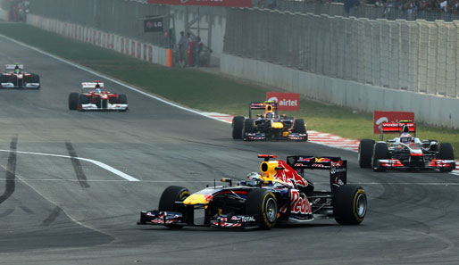 Weltmeister Sebastian Vettel kontrollierte das Rennen von Beginn an