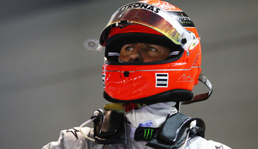 Mercedes-Pilot Michael Schumacher landete im 2. Freien Training auf dem sechsten Platz