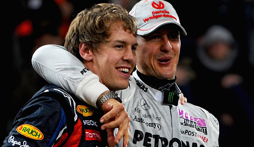 Im dritten Jahr nach dem Comeback soll es Erfolge geben: Michael Schumacher mit Sebastian Vettel