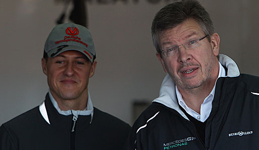 Ross Brawn (r.) und Michael Schumacher - gemeinsam ein weiteres Jahr Formel 1?