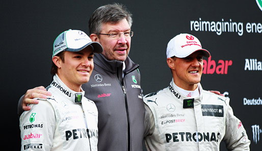 Das Verhältnis zwischen Nico Rosberg (l.) und Michael Schumacher (r.) scheint angespannt