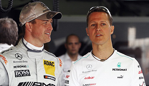 Ralf Schumacher (l.) mit seinem älteren Bruder Michael
