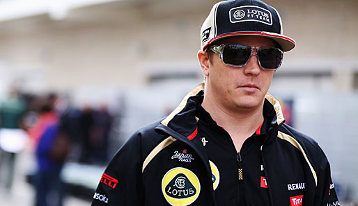 Kimi Räikkönen kann bei den letzten Wintertests in Barcelona nicht im Lotus Platz nehmen