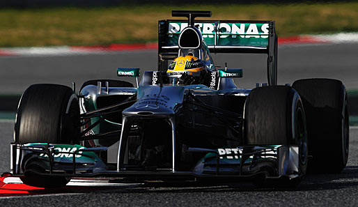 Mercedes-Neuzugang Lewis Hamilton hinterließ am dritten Testtag einen starken Eindruck