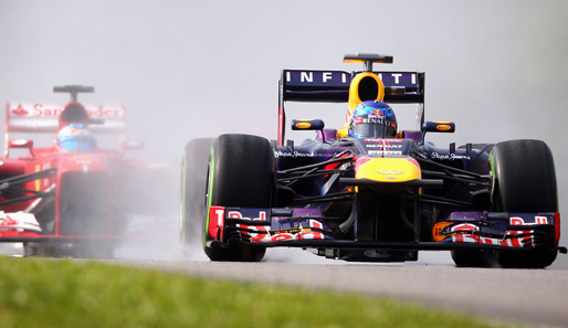 Sebastian Vettel fuhr auf nasser Strecke zu seiner zweiten Pole Position im zweiten Rennen