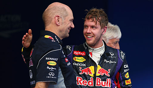 Erfolgsduo: Der Technische Direktor Adrian Newey und Red-Bull-Pilot Sebastian Vettel