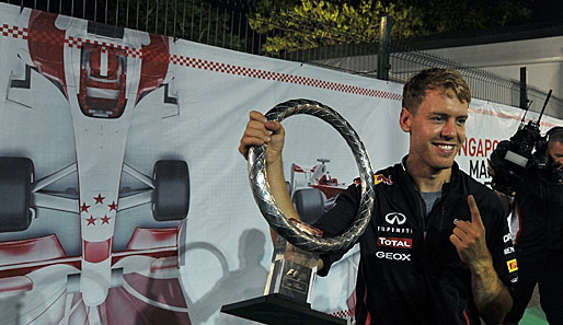 Sebastian Vettel kann das Rennen in Singapur zum dritten Mal in Folge gewinnen