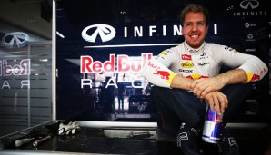 Die Laune von Sebastian Vettel war beim Auftakttraining in Indien blendend