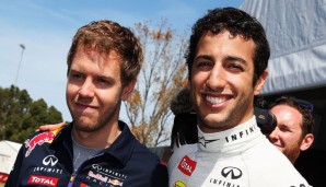 Sebastian Vettel hatte gegenüber Daniel Ricciardo häufig das Nachsehen