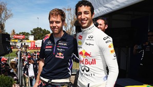 Daniel Ricciardo (r.) hat ein gutes Verhältnis zu Sebastian Vettel