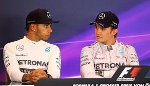 Nico Rosberg und Lewis Hamilton lieferten sich auch in Österreich ein Kopf-an-Kopf-Rennen