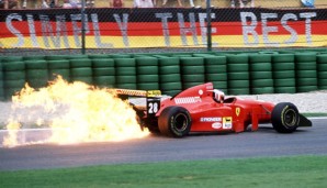 Früher Standard: Gerhard Berger schied 1994 aus, weil der Motor seines Ferrari den Geist aufgab