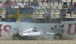Lewis Hamilton crashte beim Qualifying in Hockenheim