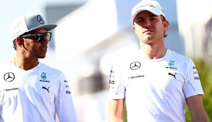 Lewis Hamilton und Nico Rosberg kämpfen um den WM-Titel