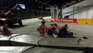 Daniel Ricciardo setzte seinen Toro Rosso beim Singapur-GP 2013 in die Mauer