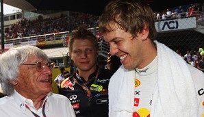 Bernie Ecclestone und Sebatian Vettel wollen der Formel 1 zu altem Ruhm verhelfen