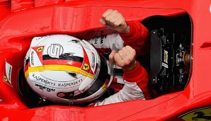Sebastian Vettel feierte im zweiten Rennen für Ferrari den ersten Sieg