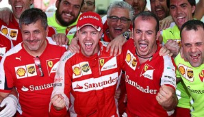 Erster Sieg im zweiten Rennen: Vettel fühlt sich sichtlich wohl bei Ferrari