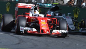 Sebastian Vettel stellte Mercedes und Nico Rosberg mit Ferrari in Melbourne anfangs in den Schatten