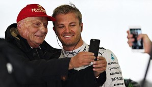 Nico Rosberg und Niki Lauda verstehen sich auch privat ganz gut