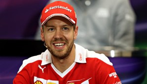 Sebastian Vettel hat auf der Pressekonferenz für Lacher gesorgt