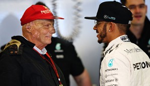 Niki Lauda versteht sich mit Lewis Hamilton trotz der Konkurrenz zu Rosberg gut